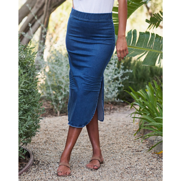 Frank & Eileen Unforgettable Skirt Denim Skirt Wash Size 4 - Picture 5 of 11